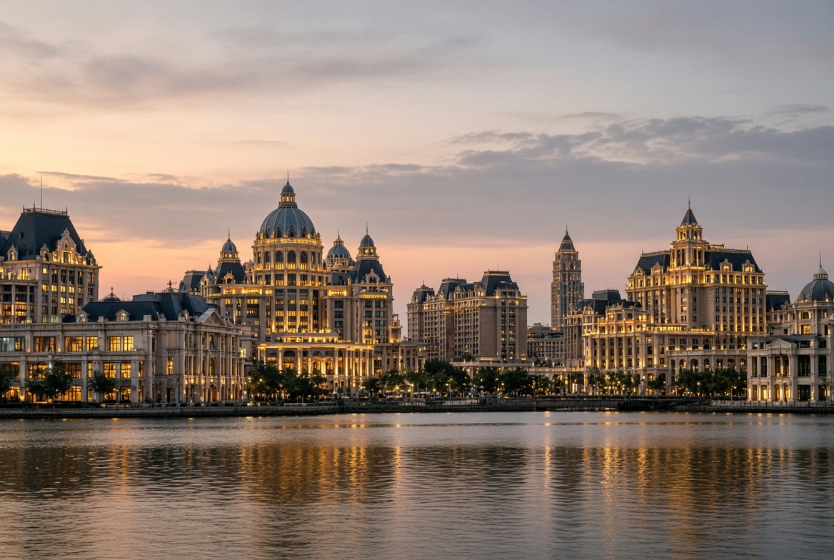 Cotai Strip resorts in Macau seen across the water