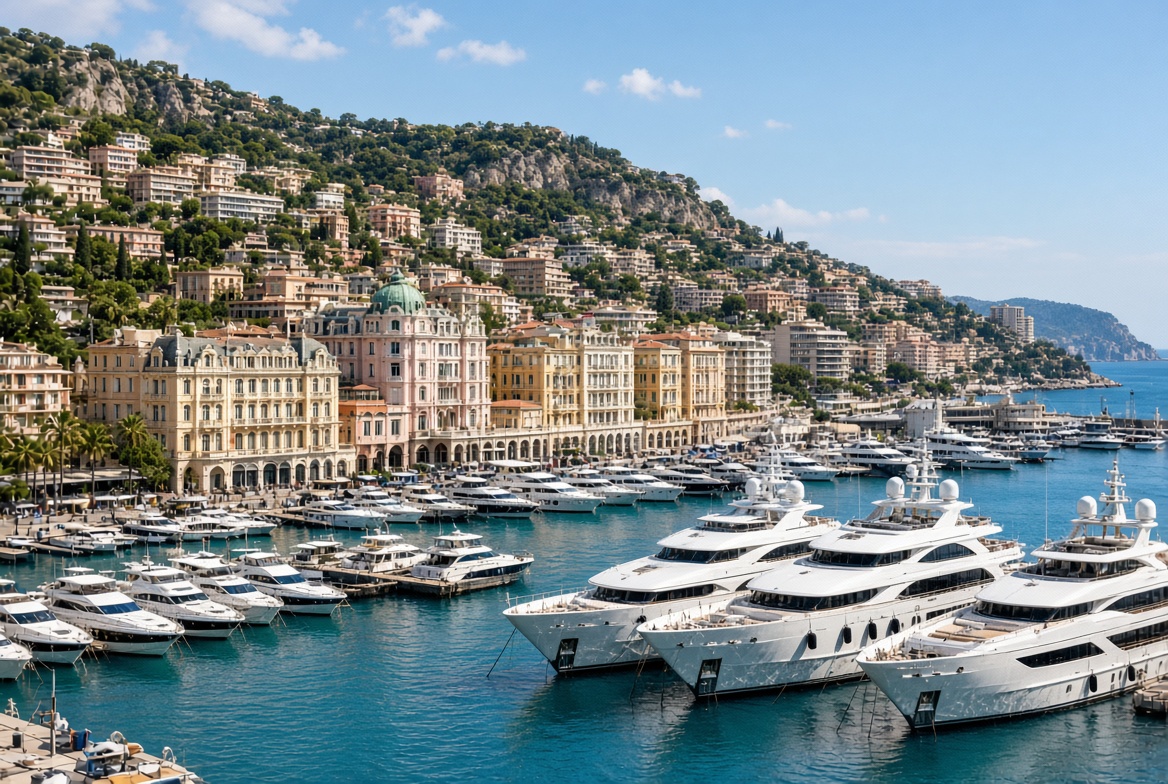 Harbour and Belle Époque buildings in Monte Carlo