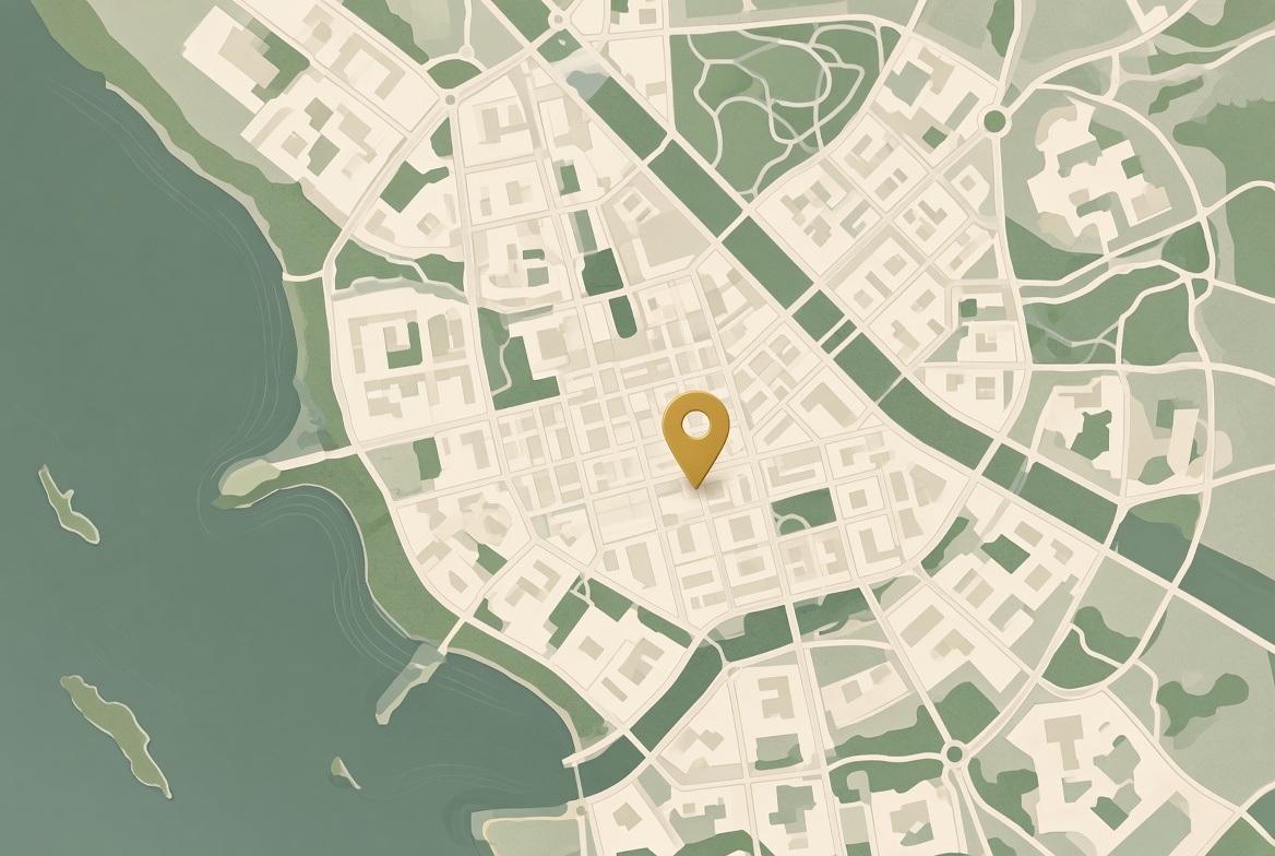 Map placeholder showing the location of the top10hotel office in San Diego